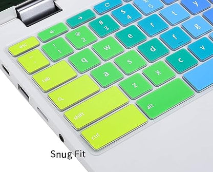 Colorful Keyboard Cover for Lenovo IdeaPad Slim 3 Chromebook 14", Lenovo Chromebook Flex 3 11"/IdeaPad 3 11.6, Flex 5 5i 13/ Spin X360 2-in-1/C330 C340 100e 300e 500e 11.6, Rainbow - color: Rainbow