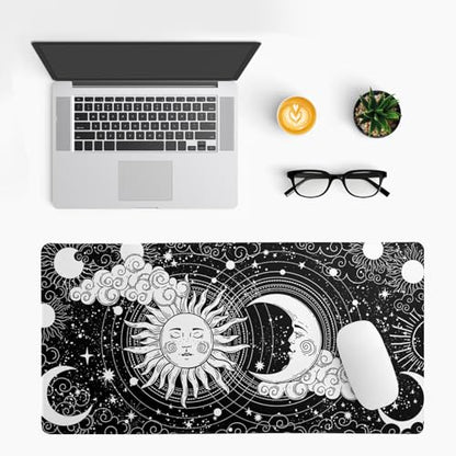 Magic Astrology Extended Big Mouse Pad Large, Gaming Mouse Pad Desk Pad,27.6x11.8 Inch Long Computer Keyboard Mouse Mat Black Mousepad with 3mm Non-Slip Base and Stitched Edge for Gaming and Office - color: Magic Astrology