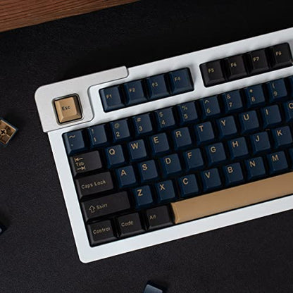 Sumgsn 163 Keys Double Shot Keycaps Cherry Profile Blue Samurai Keycaps for 61/64/87/104/108 Cherry Mx Switches ISO ANSI Layout Mechanical Keyboard - color: Blue Samurai Keycaps