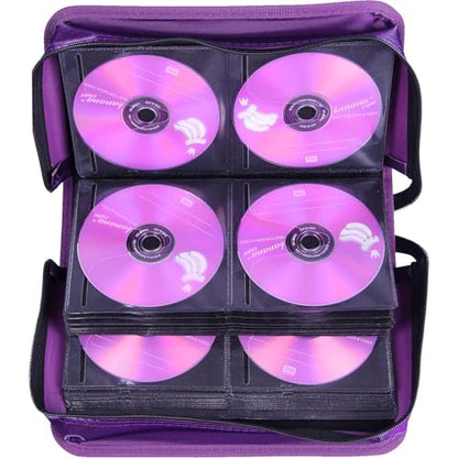 Capacity CD/DVD case Wallet, Storage,Holder,Booklet (128 Purple) - color: 128 Purple