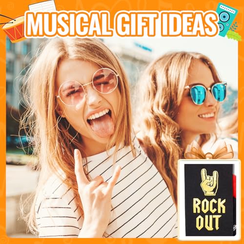 HAPPYPOP Music Gifts for Music Lovers - Guitar Saxophone Violin Socks for Musicians Players - color: Socks Out Rock Out