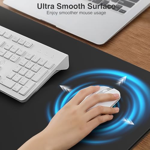 Magnetic Wireless Charging Mouse Pad, 31.5"x15.8" Large Gaming Desk Mat for Keyboard/Laptop, Non-Slip Base & 20W PD Adapter, Waterproof Ultra-Smooth Surface Mousepad for Gamer, Office & Home, Black - color: Black-31.5"x15.8"(with Wall Charger)