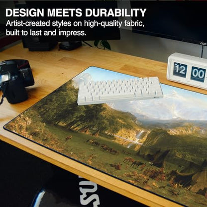 MPCO. Original Large Gaming Desk Mat – 36" x 17" Aeroglyde Western Landers-Peak Full Desk Mouse Pad for Smooth Precision – Non-Slip, Washable Extra-Large PC Mouse Pad for Gaming Sessions - color: AeroGlyde - Landers-Peak