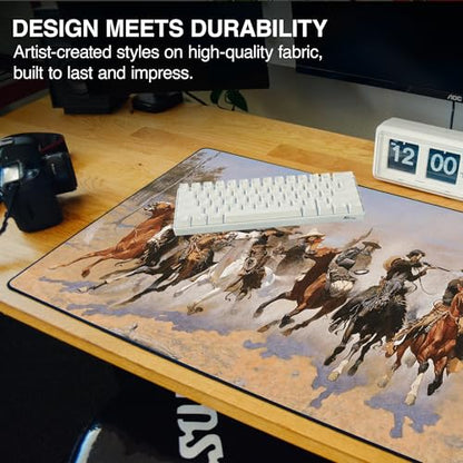 MPCO. Original Large Gaming Desk Pad - 36" x 17" Duraglyde Fabric Dash Desk Mats - Non-Slip, Washable, Smooth Glide for Precision Gaming & Work - color: Aeroglyde - Dash
