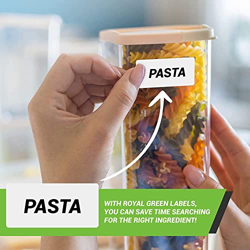 Gold Sticker Label Rolls 1.57 x 0.75 inch, 5 Rolls- 2500-Pack, Rectangular Easy Write Labels 40mmx19mm by Royal Green - color: Gold, size: 2500
