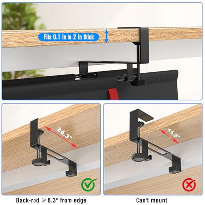 No Drill Under Desk Cable Management Tray, 20" Cord Management Tray with Cable Loop, Upgraded Oxford Fabric Wire Management for Standing Desk - No Damage to Table - size: 20 inch