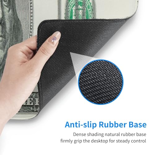 Money Gaming Mouse Pad, USA Dollar Large Extended Desk Mat 11.8X 31.5 inches with Non-Slip Base & Stitched Edges, Waterproof Desk Mat for Office, Home, Laptop, Computer Keyboard - color: Money_10