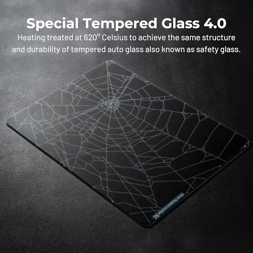 XVX Black Spider Webs Glass Gaming Mousepad 4.0,Hard Mousepad for Gaming,Ultra-Smooth Micro-Etched Surface Mouse Mat with Non-Slip Rubber Base(410mm*310mm) - color: Black(Spider Webs)