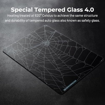 XVX Black Spider Webs Glass Gaming Mousepad 4.0,Hard Mousepad for Gaming,Ultra-Smooth Micro-Etched Surface Mouse Mat with Non-Slip Rubber Base(410mm*310mm) - color: Black(Spider Webs)