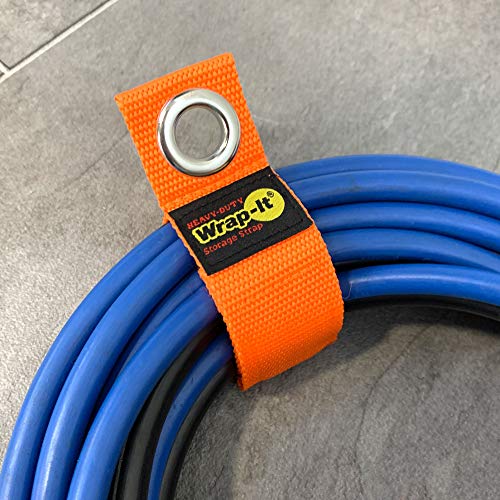 Heavy-Duty Wrap-It Storage Straps (Assorted 6-Pack), Blaze Orange - Garage Organizer and Extension Cord Hanger and Electric Cord Organizers for Garage Gadgets - color: Blaze Orange, size: Assorted 6-Pack
