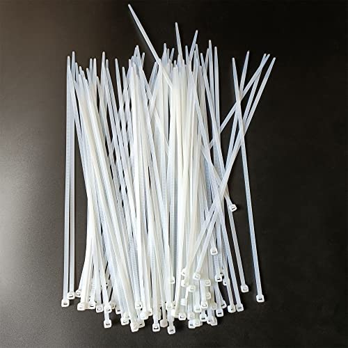 Zip Ties 1000 pcs 8 inch Cable Zip Ties, Premium Plastic Wire Ties with 40 LBS Tensile Strength, UV Resistant Cable Ties, White Nylon Tie Straps - color: White, size: 8 inch ( 4 x 200 mm )