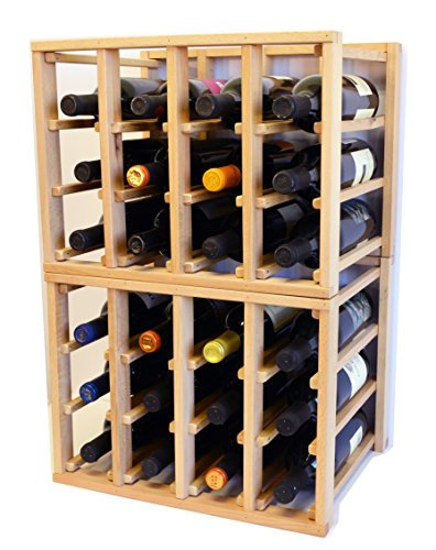 sfDisplay.com,LLC. 24 Bottle Modular Stackable Wine Rack Stack As Many Sets Together (5 Sets = 120 Bottle Capacity) - size: 5 Sets = 120 Bottle Capacity