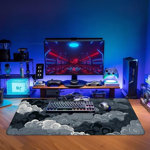 Clouds Extended Gaming Mouse Pad 35.4 x 15.7 Inch – Elegant Desk Mat for Gaming, Office, and Study with Non-Slip Rubber Base - color: #43, size: 35.4 x 15.7 Inch