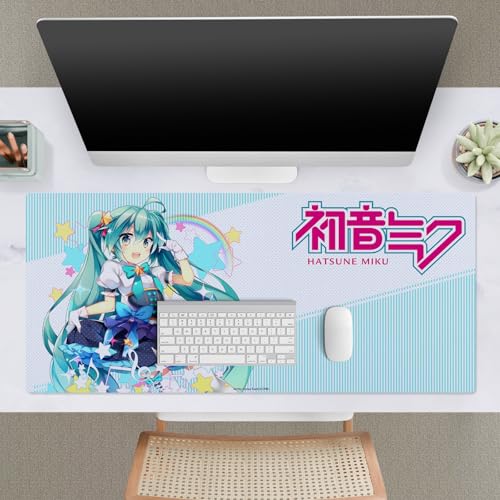Head Case Designs Officially Licensed Hatsune Miku Stars and Rainbow Graphics 37.4 x 15.75 x 0.16 inches (900 x 400 mm) - XL Gaming Office Desk PC Keyboard Mouse Mat Pad - color: Stars and Rainbow, size: 37.4" x 15.8"