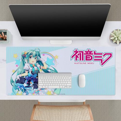Head Case Designs Officially Licensed Hatsune Miku Stars and Rainbow Graphics 37.4 x 15.75 x 0.16 inches (900 x 400 mm) - XL Gaming Office Desk PC Keyboard Mouse Mat Pad - color: Stars and Rainbow, size: 37.4" x 15.8"