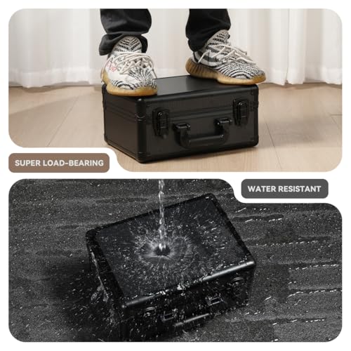 Card Storage Box Waterproof Card Case with Handle Portable Trading Card Case with Sponge Partition Graded Card Storage Case Organizer Fits CSG, BGS, CGC, SGC,PSA (M) - size: M