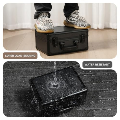 Card Storage Box Waterproof Card Case with Handle Portable Trading Card Case with Sponge Partition Graded Card Storage Case Organizer Fits CSG, BGS, CGC, SGC,PSA (M) - size: M