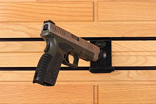 Hold Up Displays in Barrel Wall Mount Handgun Pistol Holder Gun Hanger – 30 Degrees Left - size: 5 Pack, style: 30 Degree Left