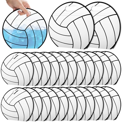 AKAIXI 24pcs 3.5Mil Thickened Volleyball Gift Bags Reusable Sealed Bags | with Handle Stand-up Volleyball Treat Bags for Volleyball Coach Team and Volleyball Mom, Party Favor Birthday Gifts Supplies - color: Volleyball