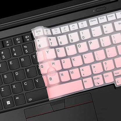 Keyboard Cover for 14" Lenovo Thinkpad x1 Carbon Gen 11/10, ThinkPad T14 T14s Gen 4/3, ThinkPad L14 P14s Gen 3，ThinkPad X1 Yoga Gen 8/7, Thinkpad E14 Gen 5 14 inch Laptop-Ombrepink - color: Ombrepink