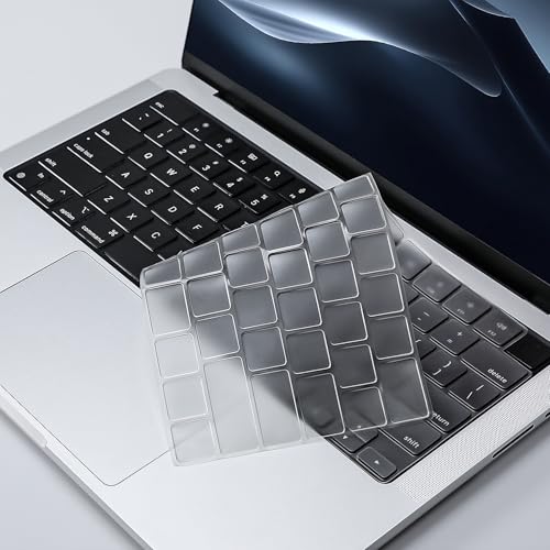 MOSISO 2 PCS Keyboard Cover, Keyboard Protector Compatible with MacBook Neo 13 inch 2026 A18 Pro, Compatible with MacBook Air 15/Air 13.6 M5 M4 M3 M2/ Pro 14/Pro 16 M5/M4/M3/M2/M1/, Clear - color: Clear