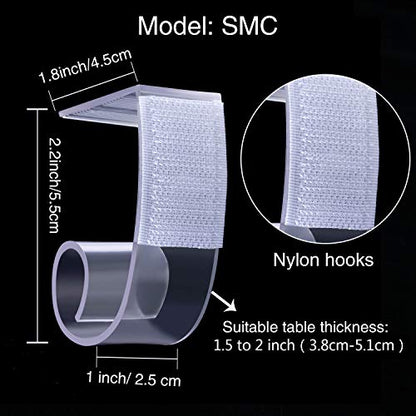 Boao 25 Pieces Table Skirting Clips SMC Model Plastic Tablecloth Clips for Table 1.5-2 Inch with Hook and Loop for Meeting Party Indoor Outdoor Events (Pack of 2) - size: 1.5 - 2 Inch (Pack of 2)