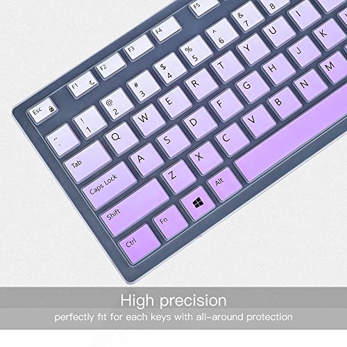 Keyboard Cover for Dell KM636 Wireless Keyboard & Dell KB216 Wired/Dell Optiplex 5250 3050 3240 5460 7450 7050/Dell Inspiron AIO 3475/3670/3477 All-in One Desktop Keyboard Cover Skin, Light Purple - color: Light Purple