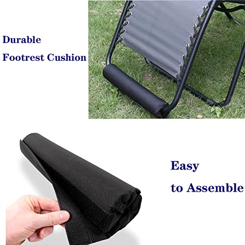 Zero Gravity Chair Cushion for Foot Rest, Universal Folding Loungers Anti Gravity Recliners Outdoor Chaise Patio Lawn Camping Chairs Footrest Padding for Outside Black - size: 1 Pack