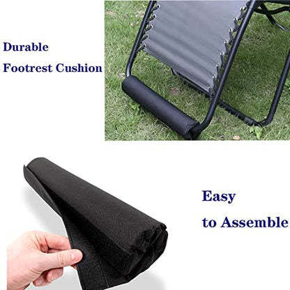 Zero Gravity Chair Cushion for Foot Rest, Universal Folding Loungers Anti Gravity Recliners Outdoor Chaise Patio Lawn Camping Chairs Footrest Padding for Outside Black - size: 1 Pack