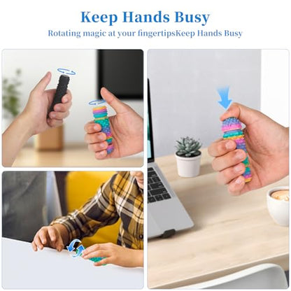 Little Ouchies Pain Stim Fidget Toy, 3D Printed Pocket Spiky Keychain with Clicker Button Spinner Sensory Toys for Anxiety Focus & Stress Reduction Novelty Gifts(Y2) - color: Y2