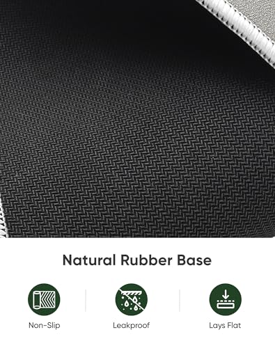 ALOANES Waterproof Gaming Mousepad Large Mouse Mat Non-Slip Rubber Base | Beige Grain Jacquard Surface Keyboard Desk Mat for Computer Office Home 31.5"x11.81"x0.12" - color: 01- Pro Beige, size: 31.5L x 11.8W inches