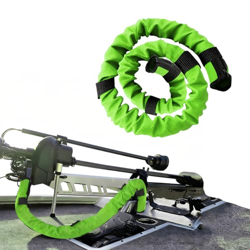 48" Trolling Motor Cable Sleeve - Neoprene Wire Cover for Boat | Neoprene Marine-Grade Protection, Full 48" Length, 2" Diameter Opening, Zipper Closure for Quick Access(Green) - color: Green