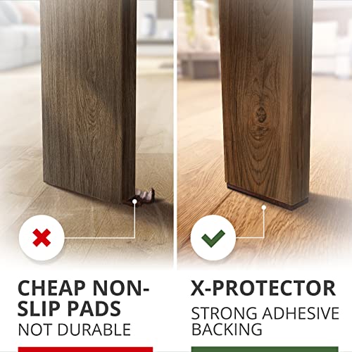X-PROTECTOR Non-Slip Furniture Pads 8 PCS 1” x 4” - Rubber Furniture Grippers - Self-Adhesive Floor Protectors Grips for Furniture Feet! - size: 8 Rectangular 1 x 4"