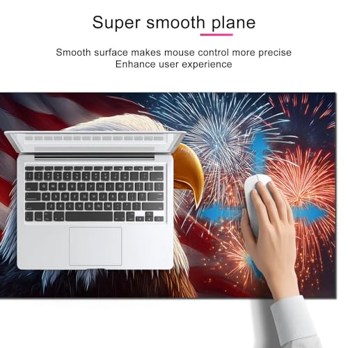HOMETITUTE XL Mouse Pad Gaming Mousepad Eagle Art 31.5x11.8 Inch Non-Slip Keyboard Desktop Protector Mat Diatomite Large Mouse Pad for Home and Office Desk Accessories - color: Eagle Art