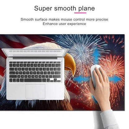 HOMETITUTE XL Mouse Pad Gaming Mousepad Eagle Art 31.5x11.8 Inch Non-Slip Keyboard Desktop Protector Mat Diatomite Large Mouse Pad for Home and Office Desk Accessories - color: Eagle Art