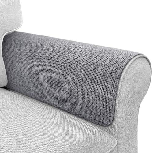 Couch Arm Covers, Sofa Arm Covers, Waterproof Armrest Cover for Sofa, Loveseat, Armchair, Anti-Slip Recliner Arm Cover, Headrest Cover, Arm Chair Covers Set of 2 (Dark Gray, 22"×18") - color: Dark Gray, size: 22" x 18" - 2 pcs