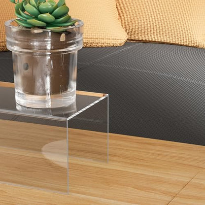 Sezanrpt Square Acrylic Display Risers 3pcs, Clear Showcase Shelves for Collectibles, Funko Pop Figures, Perfumes, Cupcake, Candy Dessert - 3''x4''x5''