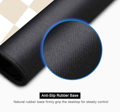 Beige Sand Checkered Desk Pad, Cute Aesthetic Retro Extra Large Mouse Pad for Kids Girls, Computer Mousepad Laptop Desk Mat, Writing Mat for Work Home, 31.5 X 11.8 in - color: Beige Sand Checkered