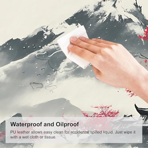 Mouse Pad, Large Anti-Slip with Stitched Edges Desk Mat Desktop Laptop Computer Desk Keyboard Mat,Table Protector Blotter Mat (Plum Blossom, 35.4" x 15.7") - color: Plum Blossom, size: 35.4" x 15.7"