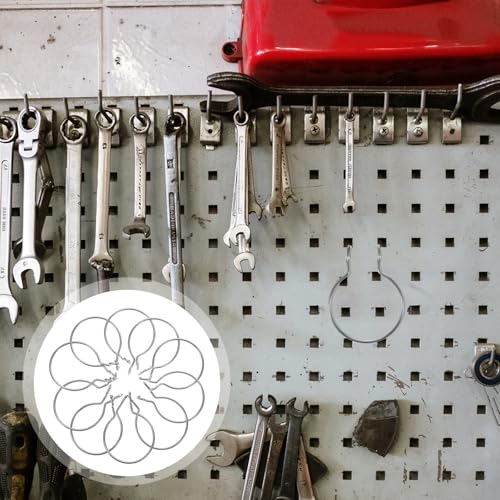 Angoily J Hooks 10pcs Pegboard Cup Holder Rings Pegboard Hooks Containers Jar Hook Holder for Kitchen Laundry Room Organizer Tool J Hook (Pack of 2) - size: 9X7CM (Pack of 2)