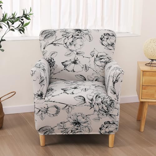 HAOYONG Banquet Armchair Slipcover Stretch Velvet Chair Covers 1-Piece Armchair Sofa Covers Soft Arm Chair Cover Removable Washable Single Couch Covers Furniture Protector for Living Room - Set of 1 - color: 1002, size: Set of 1
