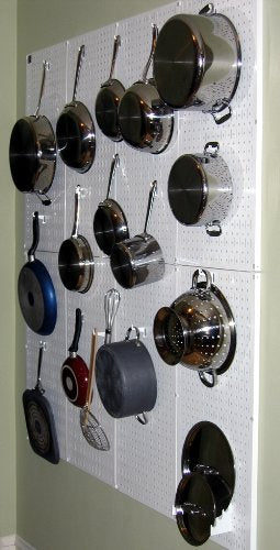 Wall Control 30-P-3232W White Metal Pegboard Pack - color: White