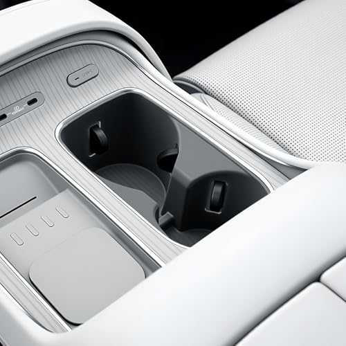 BIBIBO for 2026 Palisade Silicone Cup Holder 2026 Hyundai Palisade (SE, SEL, SEL Convenience, SEL Premium, XRT Pro, Limited, Calligraphy) Center Console Insert Cup Holder - color: Black-Cup Holder