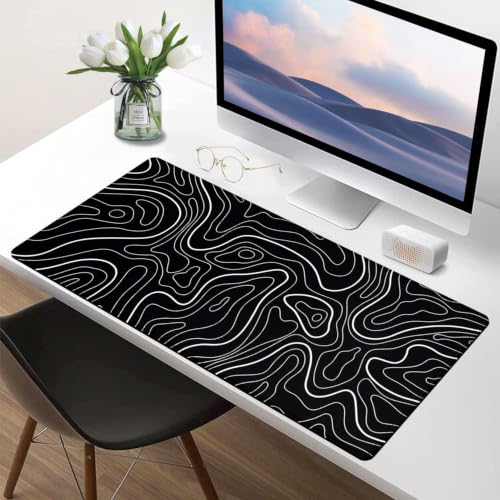 Large Mouse Pad, 31.5" × 15.7" Gaming Mousepad for Keyboard with Anti-Slip Rubber Base, Keyboard Pad XXL Modern Aesthetic Mouse Mat for Home and Office - color: D6