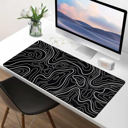 Large Mouse Pad, 31.5" × 15.7" Gaming Mousepad for Keyboard with Anti-Slip Rubber Base, Keyboard Pad XXL Modern Aesthetic Mouse Mat for Home and Office - color: D6