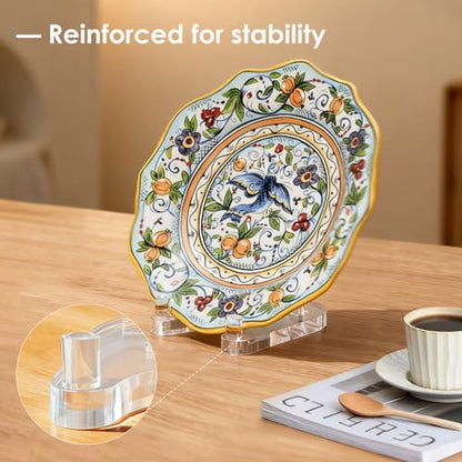 Acrylic Easel Display，Plate Stand for Display，Adjustable Clear Display Holder for 4" to 8" Platter, Book, Card, Frame, Picture, Artwork, Plaque ( Small-1pc 4"-8") - size: Small-1pc(4"-8")