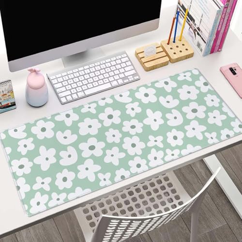 Desk Mat, Large Desk Pad Large Mouse Pad Cute Desk Accessories Home Office Essentials XL Desk Mat Desk Pad Mat for Keyboard Mouse Desk Pads On Top of Desks Computer Cute Groovy Flowers - color: Cute Groovy Flowers
