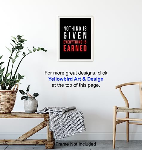 Inspirational Quote Art Print - Motivational - Unique Home Decor for Office, Classroom, Gym- Gift for Teachers, Basketball Fans, Entrepreneur, Athlete, Trainer - 8x10 Unframed Photo - size: 8"L x 10"W