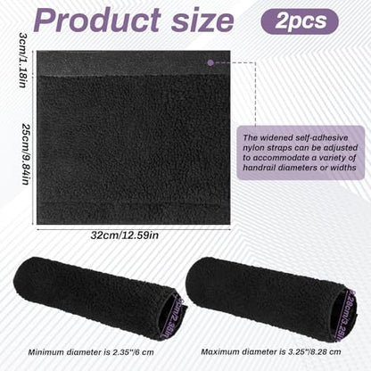 Psyqtsuary 2 Pcs Wheelchair Armrest Pads Covers, Non-Slip Widened Self Adhesive Armrest Strips, Washable Comfortable and Protective for wheelchairs Office Chairs armchairs