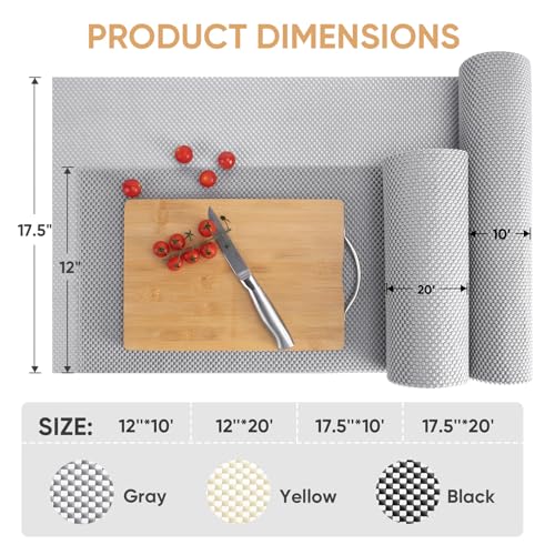 BALEINE Cabinet Liner, 12 in x 10 Ft Drawer and Shelf Liner for Kitchen Cabinets Non-Adhesive, Non-Slip Protect Desks, Cupboard, Drawers, Shelves, Tableware (Beige) - color: Beige, size: 12"W x 120"L